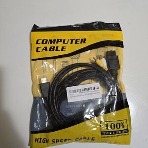 Black High Speed Computer Cable